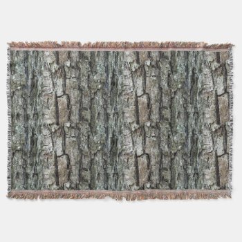 Nature Old Pine Bark Rustic Throw Blanket by KreaturFlora at Zazzle