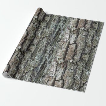 Nature Old Pine Bark Wrapping Paper by KreaturFlora at Zazzle