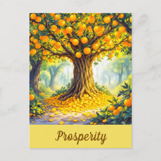 Nature Orange Tree Wealth Abundance Prosperity Holiday Postcard