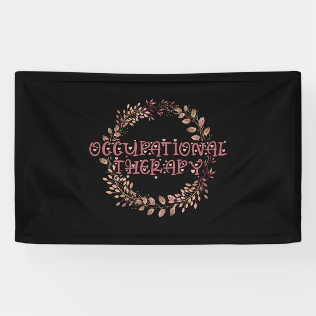 Nature OTA Therapist OT Exercise Leaves Occupation Banner (Horizontal)