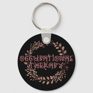 Nature OTA Therapist OT Exercise Leaves Occupation Keychain