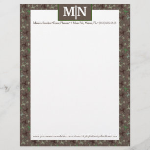 Nature Outdoor Profession Green Frogs Brown Letterhead