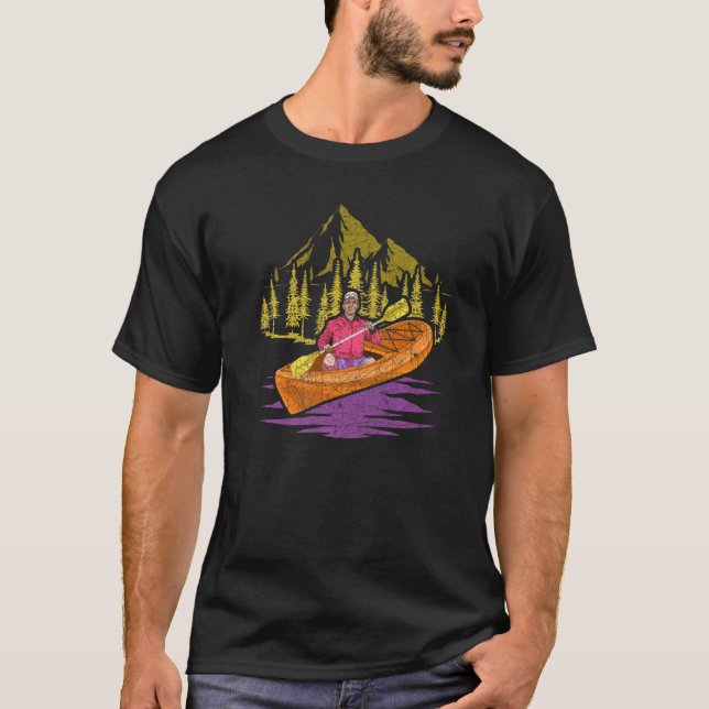 Nature Outdoor Sport Mountains Kayak Paddling Kaya T-Shirt (Front)