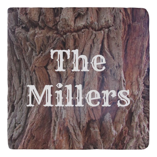 Nature Outdoor Wooden Tree Bark Photo Woodgrain  Trivet (Front)