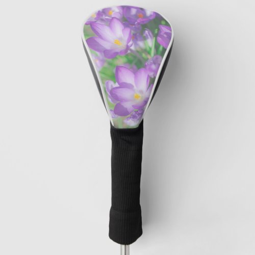 Nature Pale Purple Pastel Crocus Flowers Floral Golf Head Cover