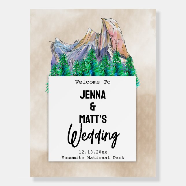 Nature Park Wedding Foam Poster (Front)