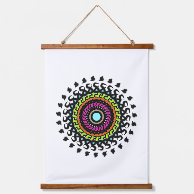 Nature Pastel Mandala Hanging Tapestry (Front)