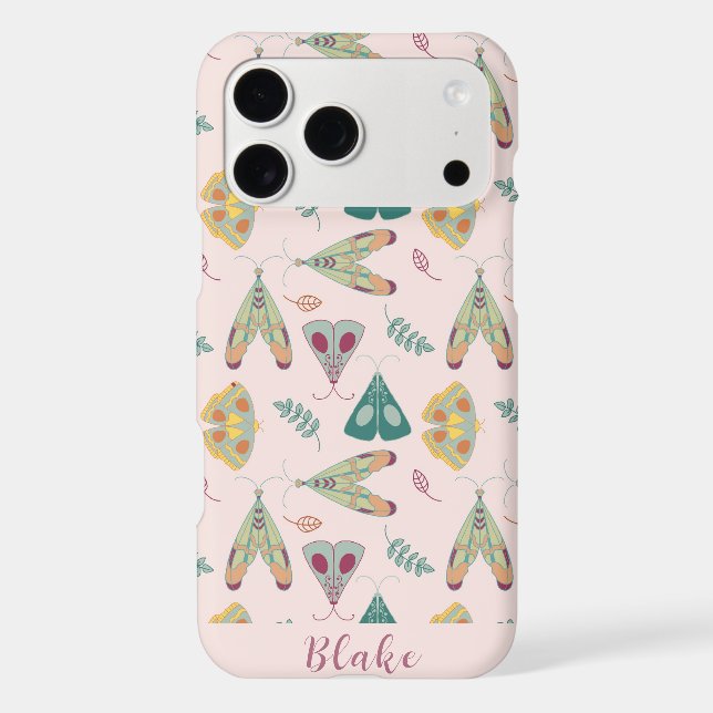 Nature Pattern Moths  Iphone Case (Back)