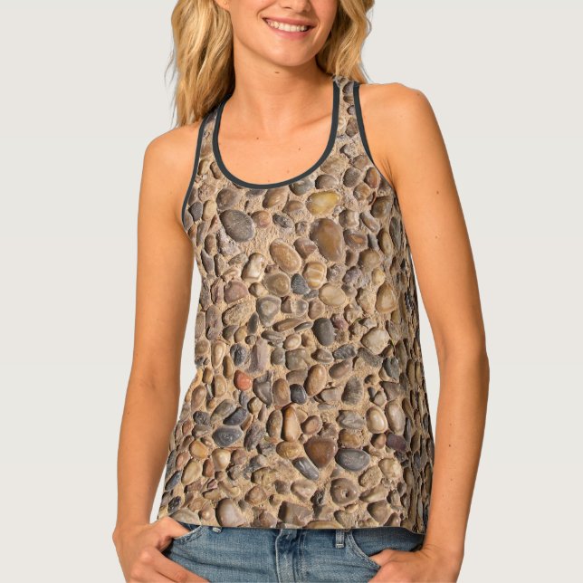 Nature Pebble Stones Photo All-Over-Print Tank Top (Front)