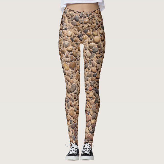 Nature Pebble Stones Photo Leggings (Front)