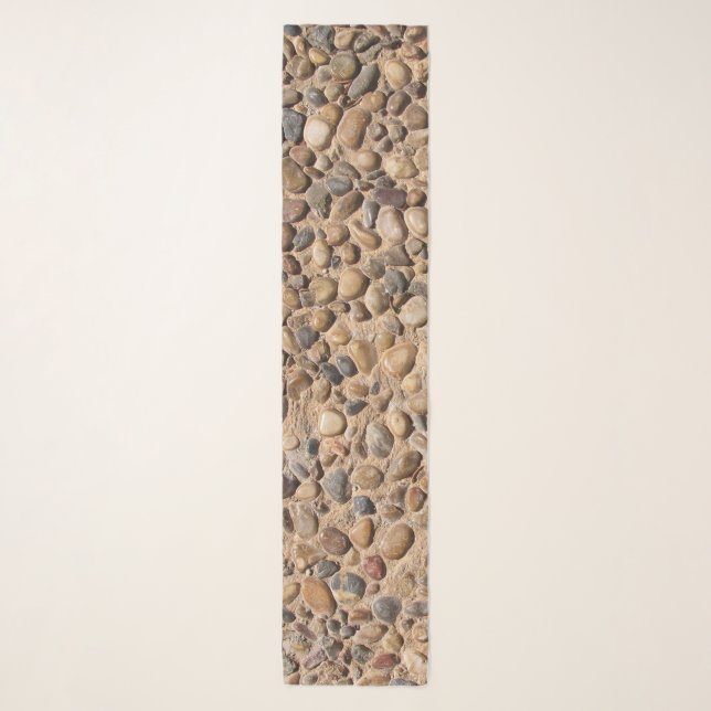 Nature Pebble Stones Photo Scarf (Front)