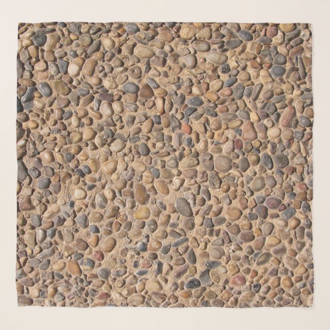 Nature Pebble Stones Photo Scarf (Front)