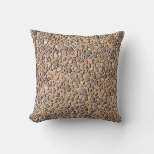 Nature Pebble Stones Rustic Photo Outdoor Pillow