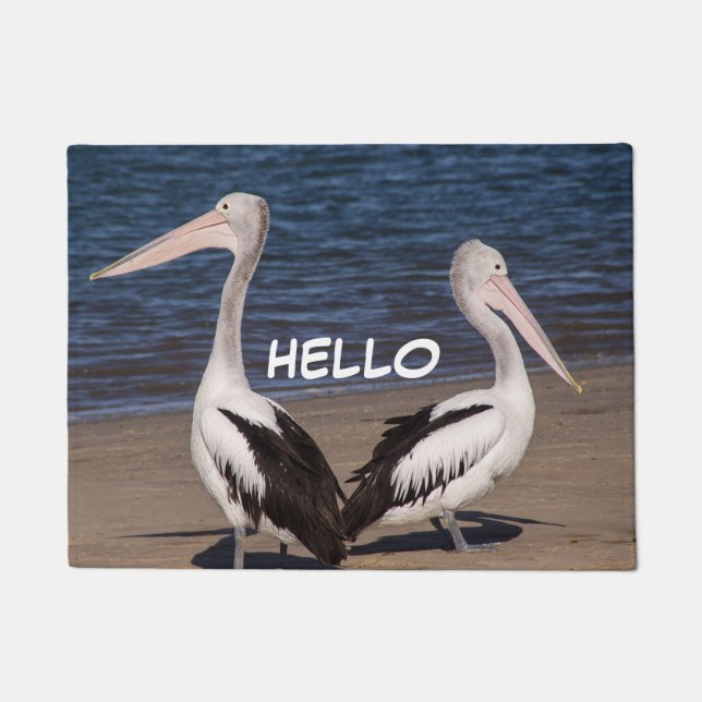 Nature Pelicans Beach Doormat (Front)