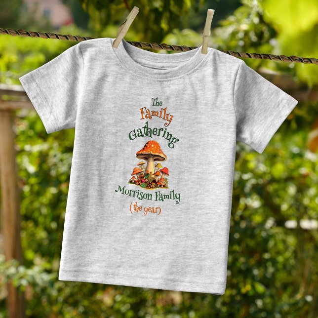 Nature Personalize Boy Girl Retro Family Reunion Baby T-Shirt (Creator Uploaded)