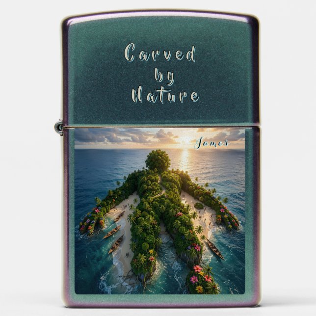 Nature - Personalized (w/ Name or Initial) Zippo Lighter (Front)
