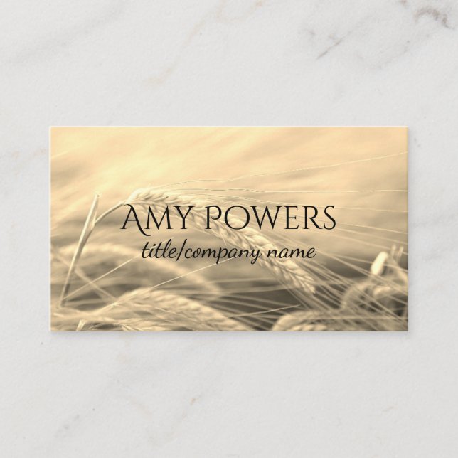 nature photo art custom business card double sided (Front)