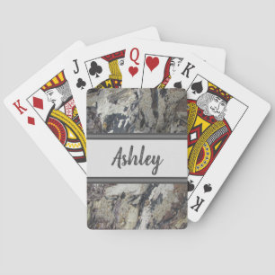 Nature Photo Beach Abstract Pattern Driftwood Poker Cards