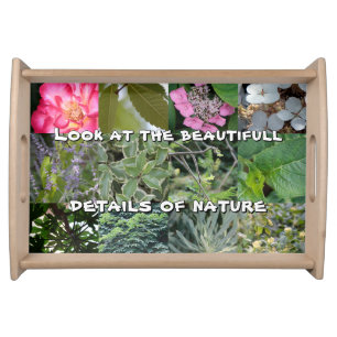 nature photo flower green leaf spring serving tray