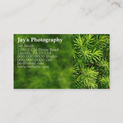 Customizable Nature Photography Business Cards