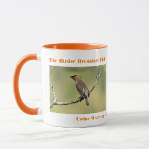 Nature Photography Cedar Waxwing Birder Mug