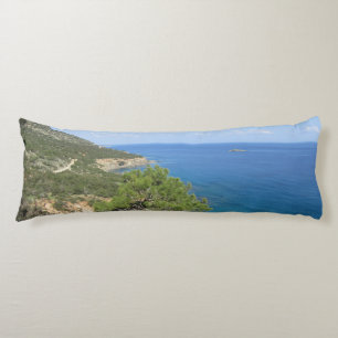 Nature Photography Mediterranean Mountain & Sea Body Pillow