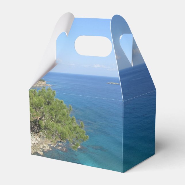 Nature Photography Mediterranean Mountain & Sea Favor Boxes (Front Side)
