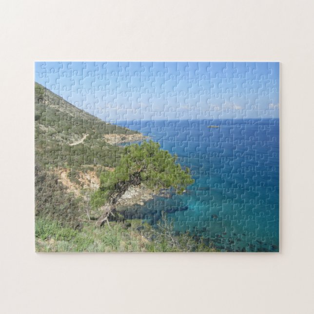 Nature Photography Mediterranean Mountain & Sea Jigsaw Puzzle (Horizontal)