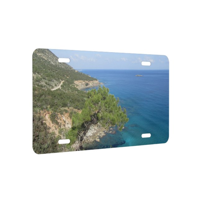Nature Photography Mediterranean Mountain & Sea License Plate (Right)