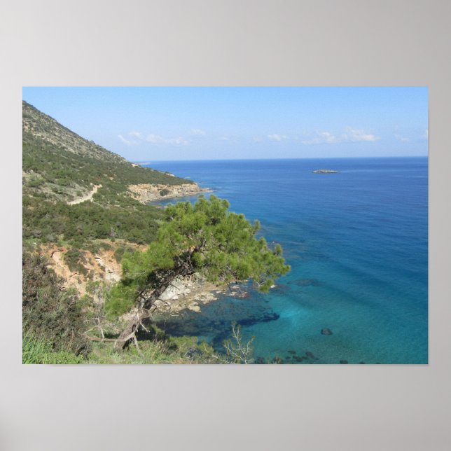 Nature Photography Mediterranean Mountain & Sea  Poster (Front)