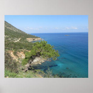 Nature Photography Mediterranean Mountain & Sea Poster