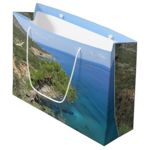 Nature Photography Mediterranean Mountain  Sea Wr Large Gift Bag