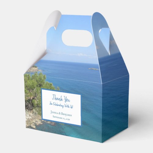 Nature Photography Mediterranean Sea Wedding Favor Boxes