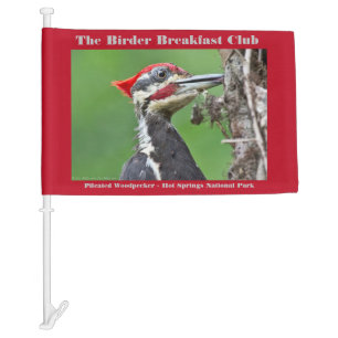 Nature Photography Pileated Woodpecker Birder Car Flag