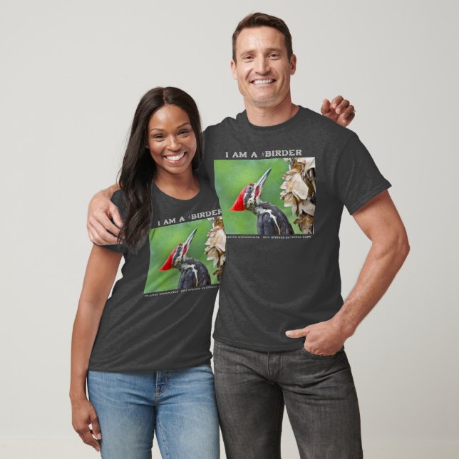 Nature Photography Pileated Woodpecker Birder T-Shirt (Unisex)
