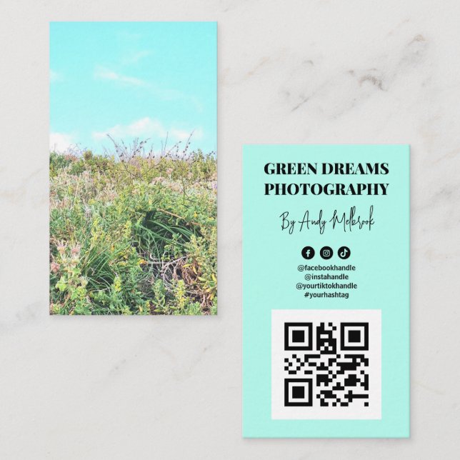 Nature Photography QR Code Business Card (Front/Back)