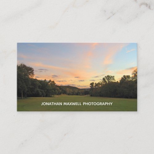 Nature Photography Sunset Freelance Photographer Business Card