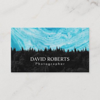 Nature Photography Watercolor Forest Photographer Business Card by cardfactory at Zazzle