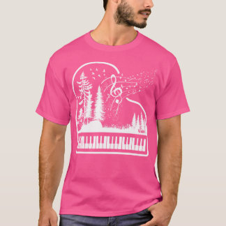 Nature Piano Pianist Treble Clef Music Notes Keybo T-Shirt