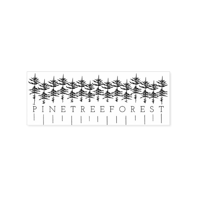 Nature Pine Tree Forest Rubber Stamp