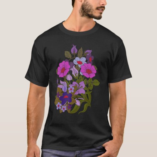 Nature Plant Botanical Wildflower Blossoms Flower  T_Shirt