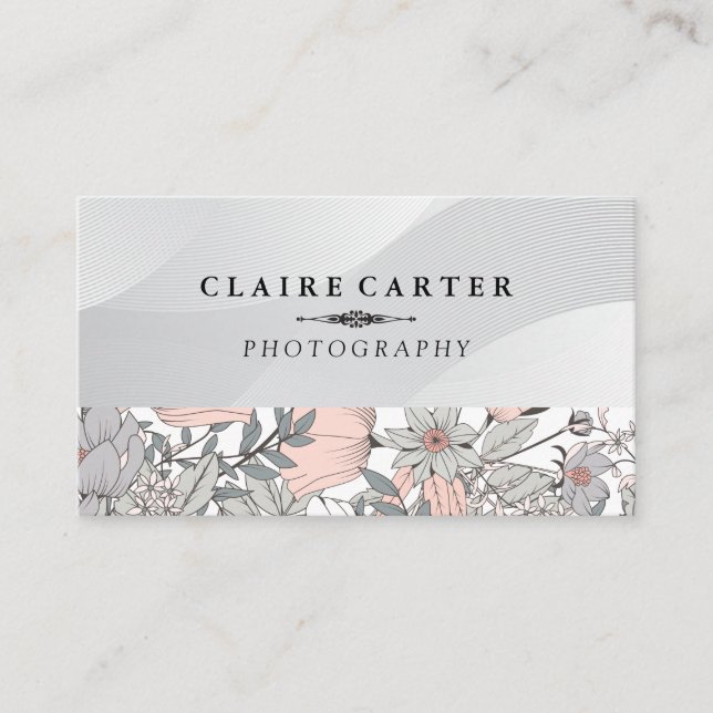 Nature | Plants | Floral Pattern Business Card (Front)