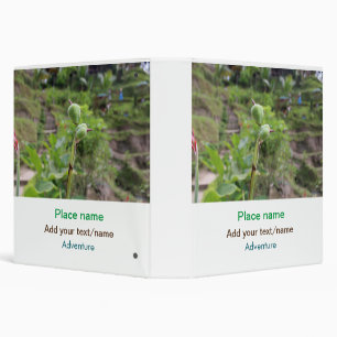 Nature plants photography beach water travel name 3 ring binder