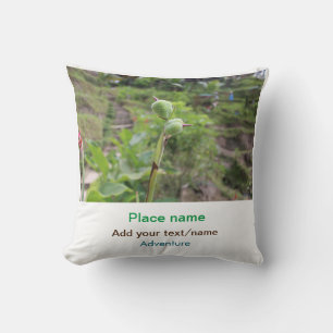 Nature plants photography beach water travel name throw pillow