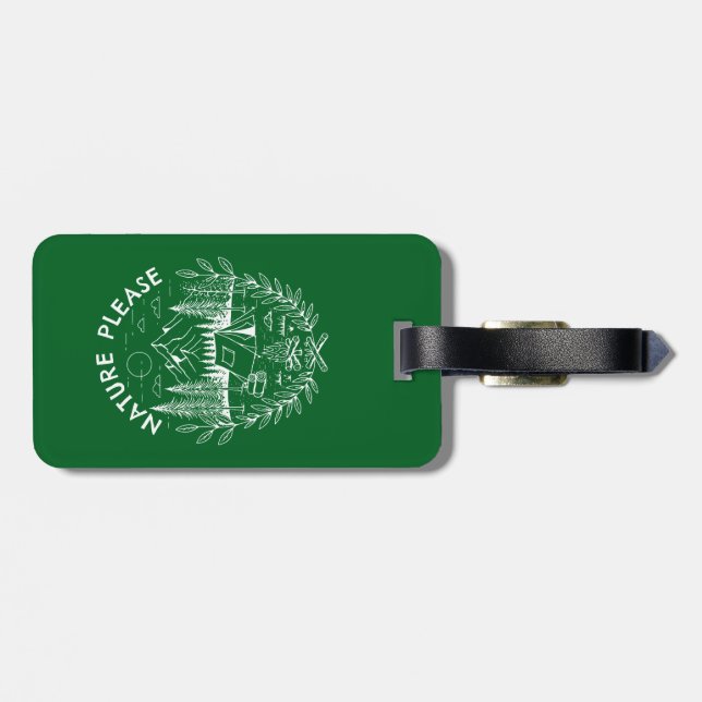 Nature Please Luggage Tag (Back Horizontal)