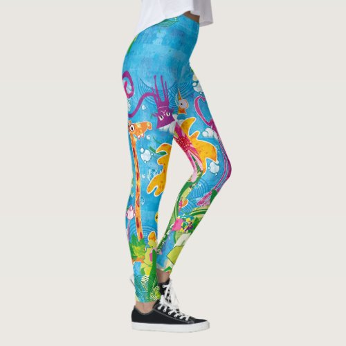 Nature Print_Patterned Womens Leggings