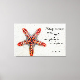 Nature Print Starfish with Lao Tzu Quote
