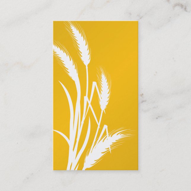 Nature Print - Yellow Wheat Business Card (Front)