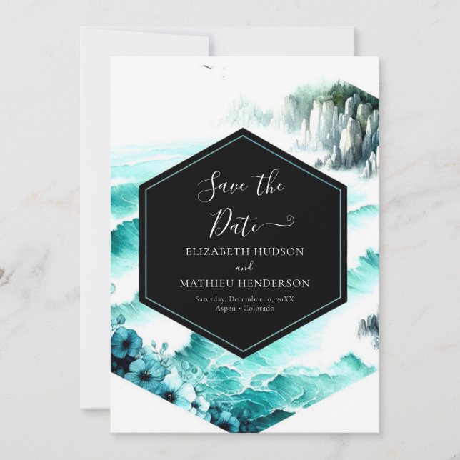 Nature Printable Nautical Wedding Save The Date (Front)