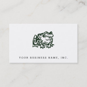 Nature Professional Toad Illustration Business Card